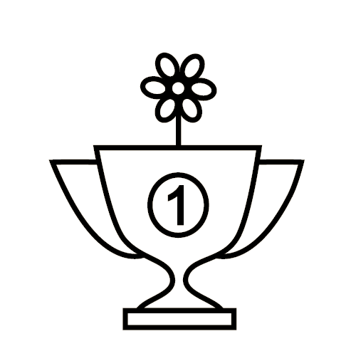 Icon Pokal mit Blume