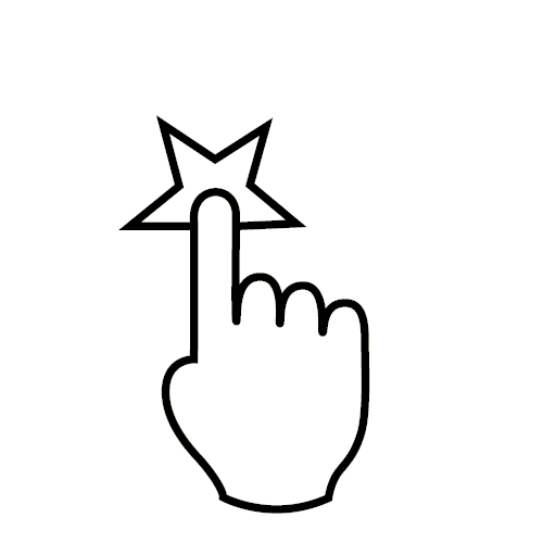 Icon Maushand mit Stern