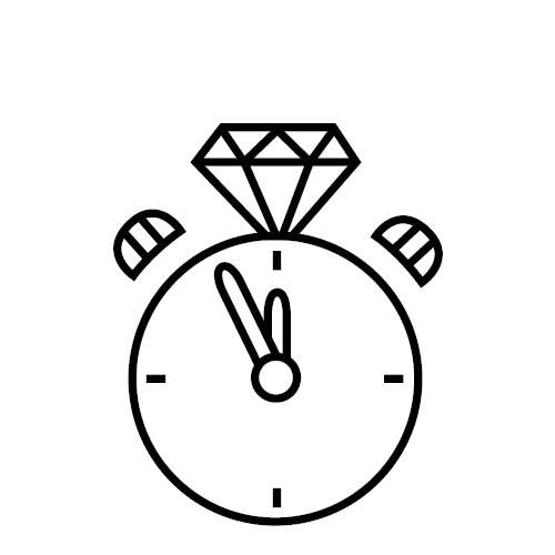 Icon Stoppuhr mit Diamant